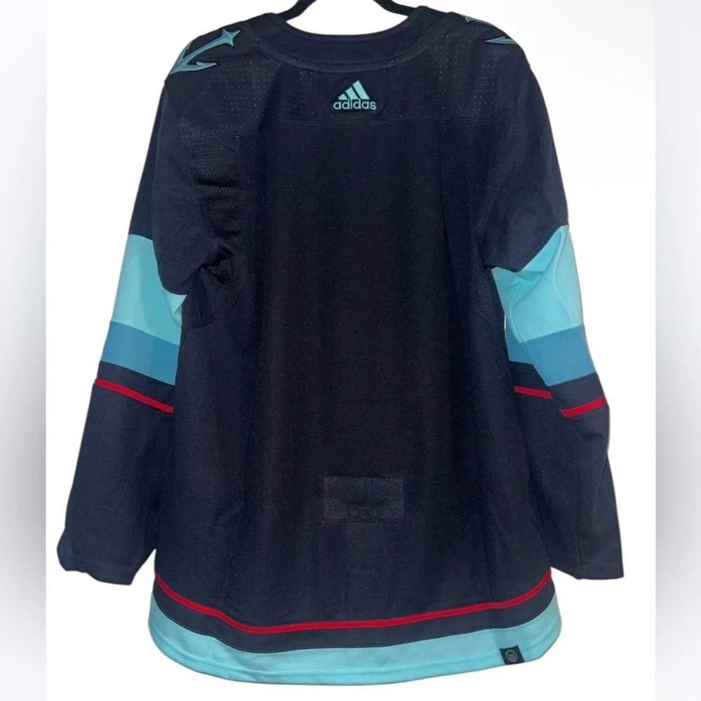 NWT Adidas Seattle Kraken Authentic NHL Home Navy Hockey Jersey